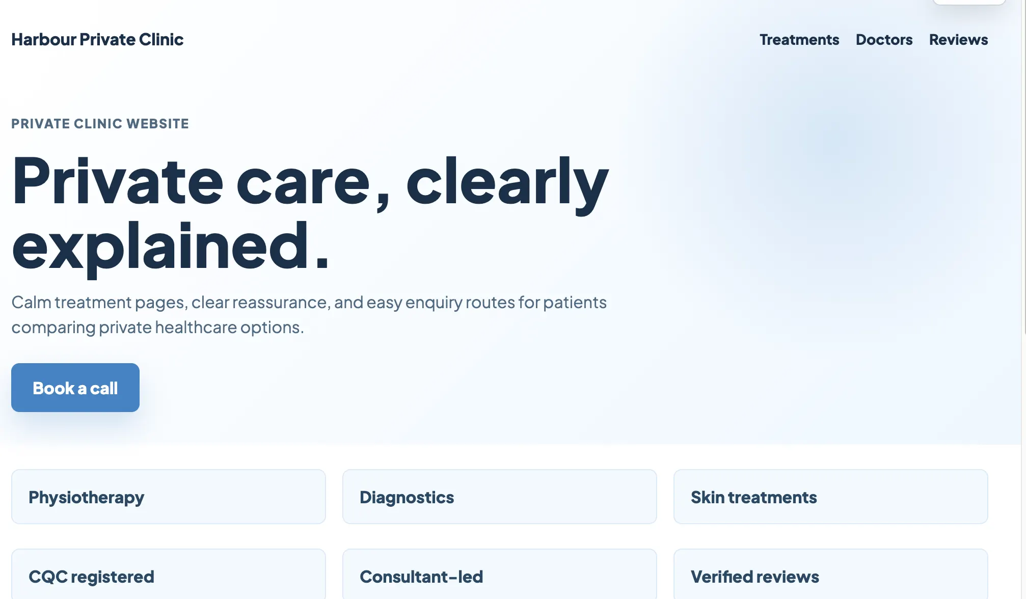 Full private clinic website sample