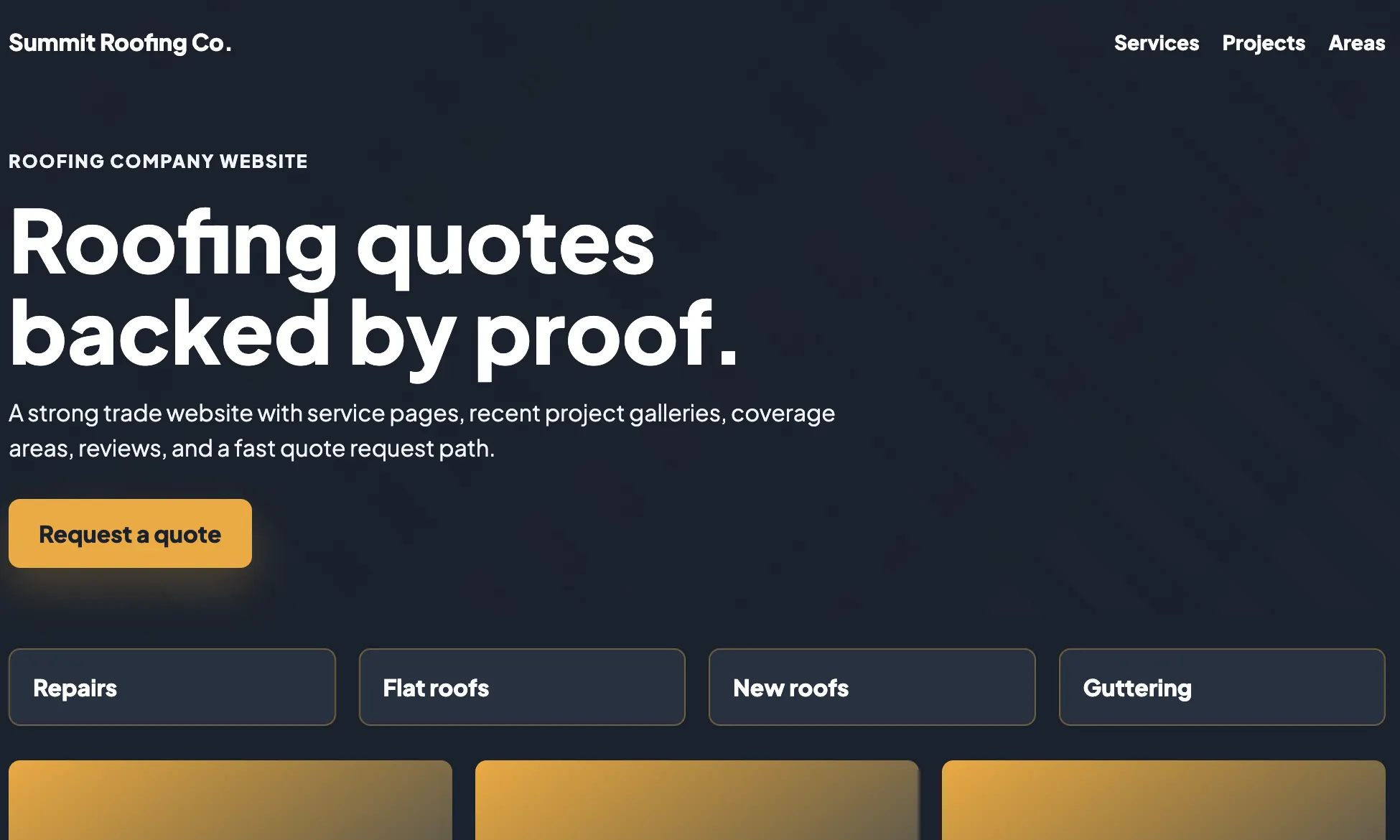 Full trade business landing-page sample