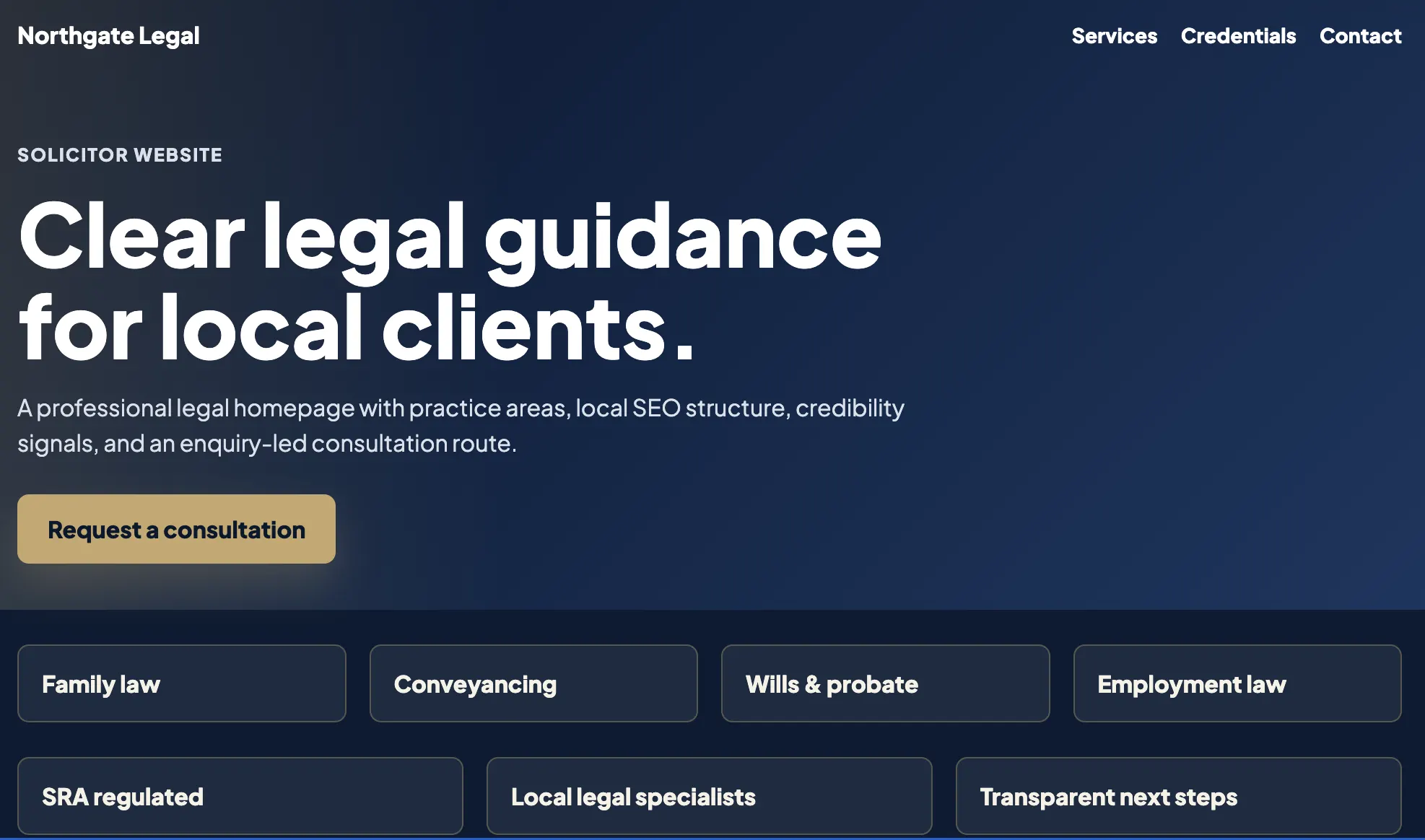 Full solicitor website sample